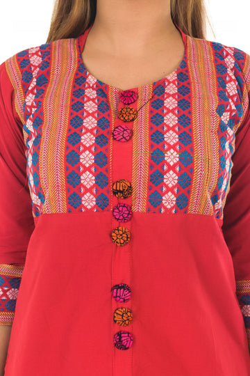 Cotton Kurta 3/4th Sleeve