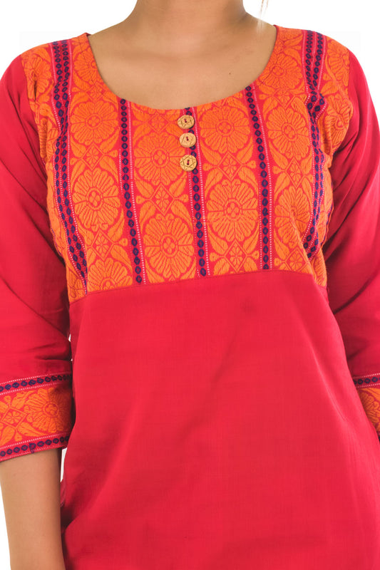 Cotton Kurta 3/4th Sleeve