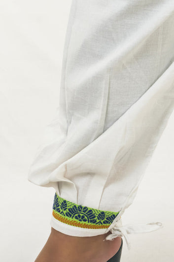 Cotton Jogger Pants with green, yellow and red detail