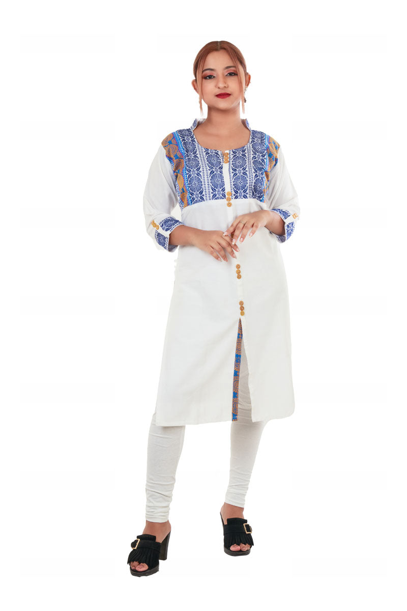 Cotton Kurta 3/4th Sleeve